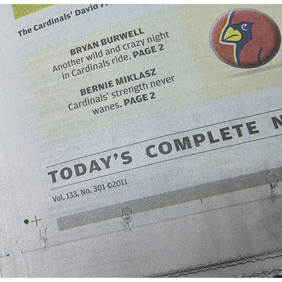 3 St. Louis Post-Dispatch 2011 Cardinals Newspapers – NL Champs & World Series - Picture 11 of 16